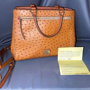 Dooney & Bourke Ostrich Zip Satchel